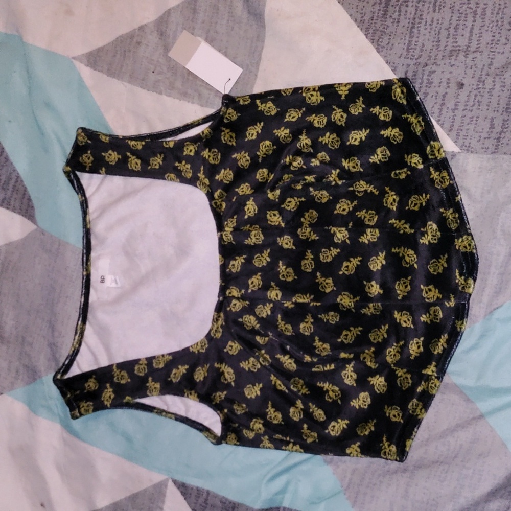 BP Crush Velvet Bella Rose Crop Top